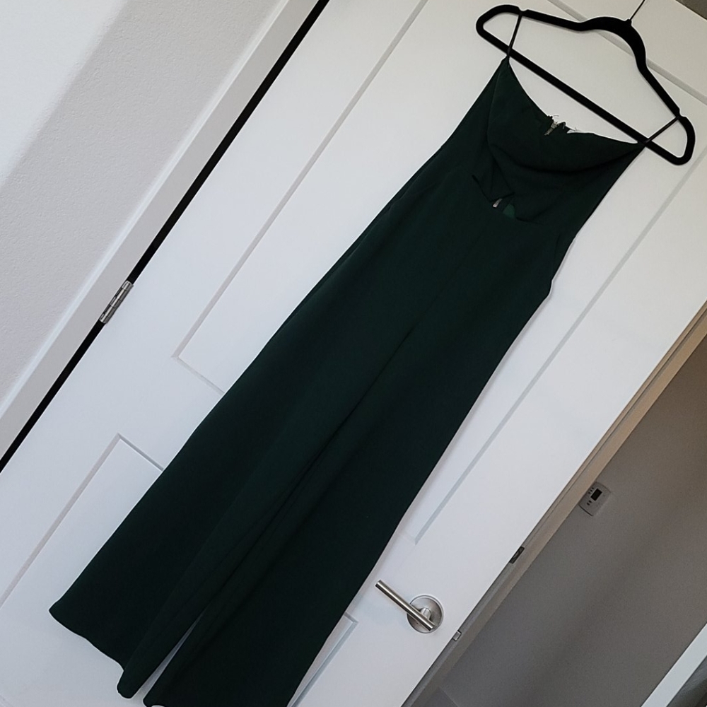 Strapless emerald green Jumpsuit